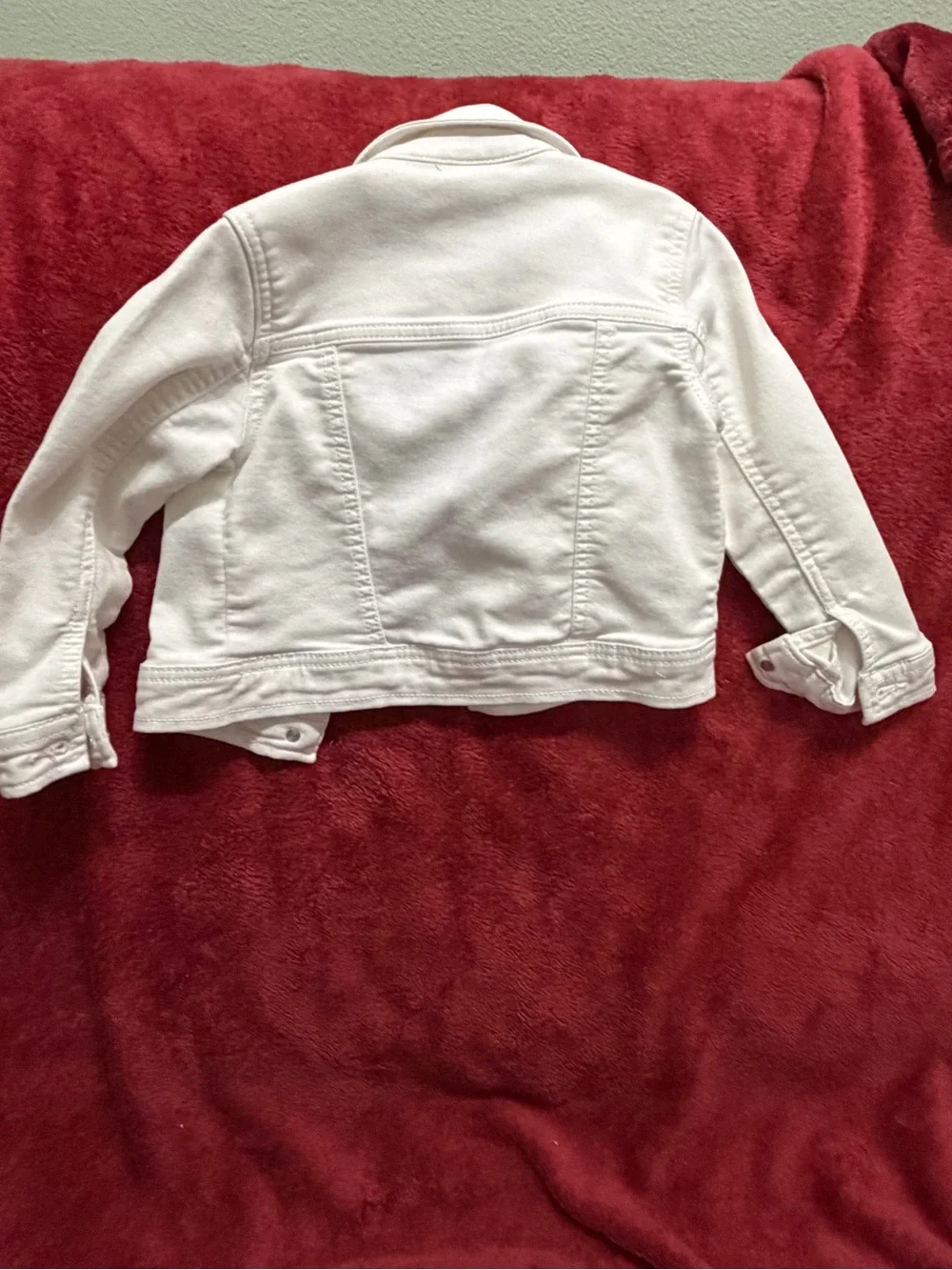 White Kids' Denim Jacket - Classic Button Front